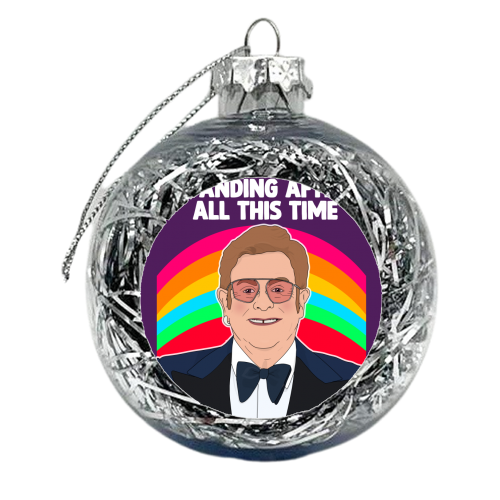 Rainbow Card - xmas bauble by Pink and Pip