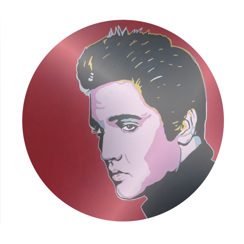 Elvis - Circle Sticker by Kirstie Taylor