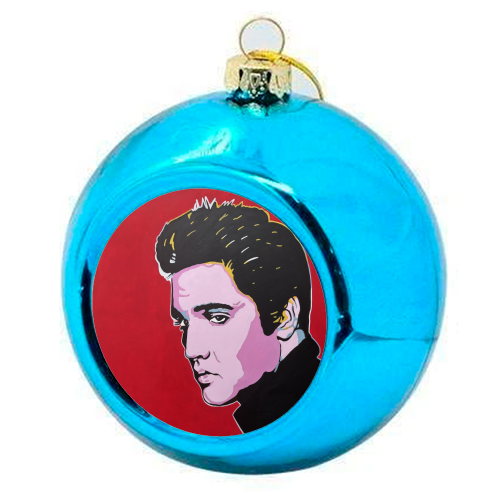 Elvis - colourful christmas bauble by Kirstie Taylor