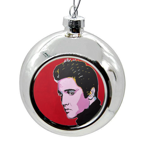 Elvis - colourful christmas bauble by Kirstie Taylor