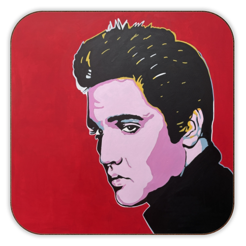 Elvis - personalised beer coaster by Kirstie Taylor