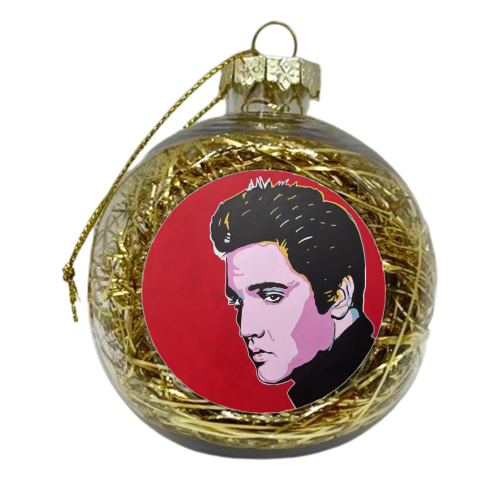 Elvis - xmas bauble by Kirstie Taylor
