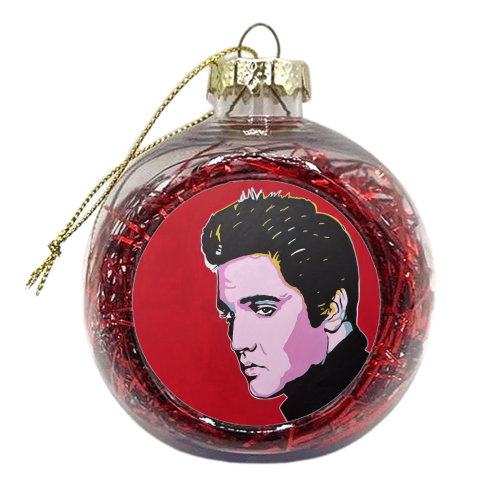 Elvis - xmas bauble by Kirstie Taylor