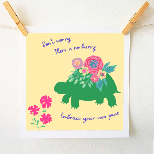 Embrace your own pace - A1 - A4 art print by Nida Designs
