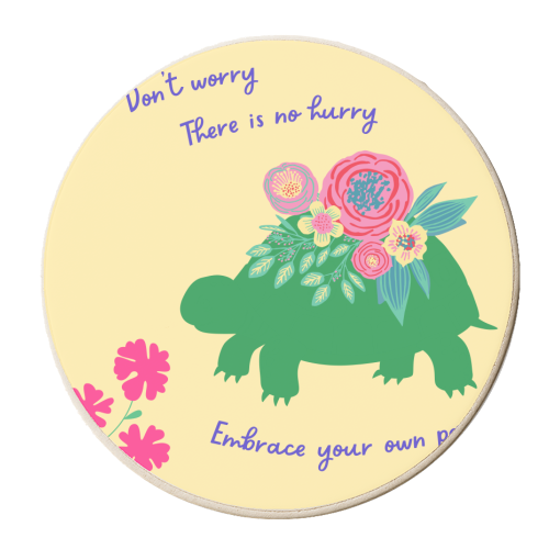 Embrace your own pace - personalised beer coaster by Nida Designs