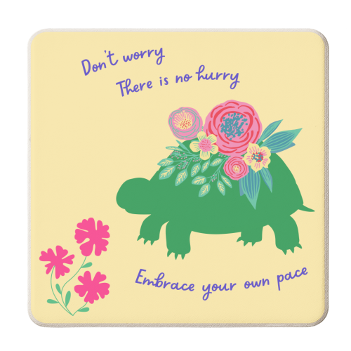Embrace your own pace - personalised beer coaster by Nida Designs