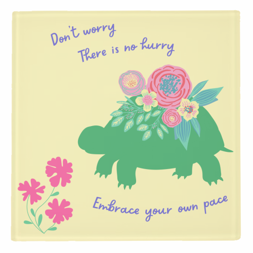 Embrace your own pace - personalised beer coaster by Nida Designs