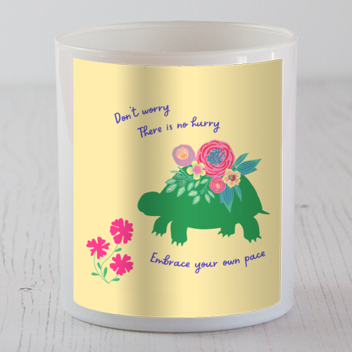 Embrace your own pace - scented candle by Nida Designs