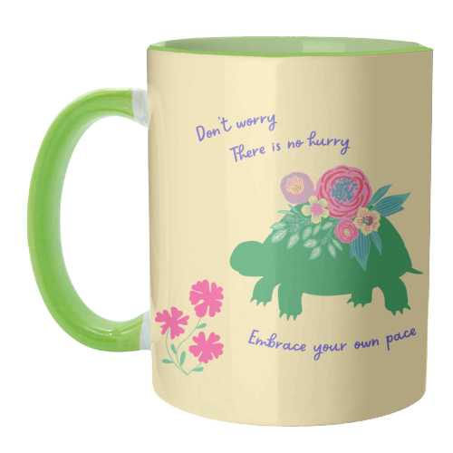 Embrace your own pace - unique mug by Nida Designs