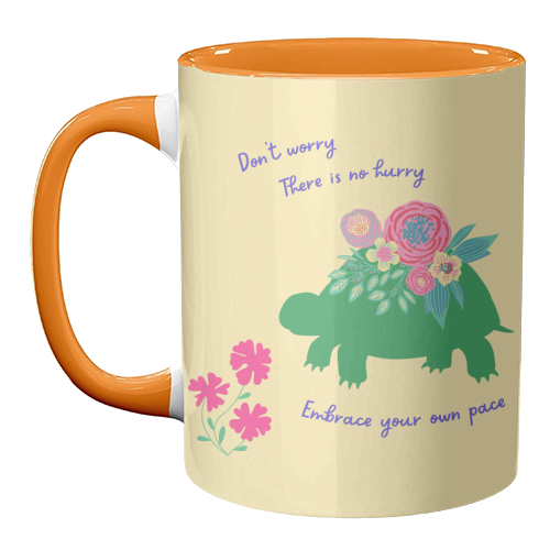Embrace your own pace - unique mug by Nida Designs