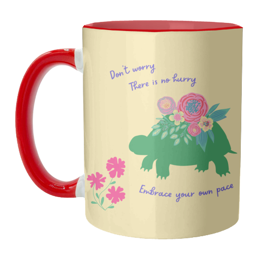 Embrace your own pace - unique mug by Nida Designs