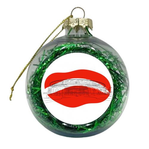 Emirates Stadium Graphic Illustration - xmas bauble by Adam Regester