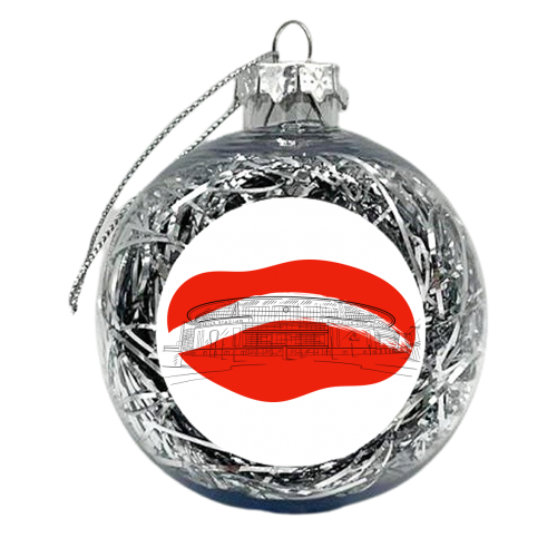 Emirates Stadium Graphic Illustration - xmas bauble by Adam Regester