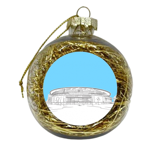 Emirates Stadium (Pale Blue Colour Pop) - xmas bauble by Adam Regester