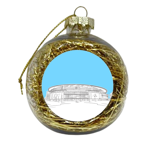 Emirates Stadium (Pale Blue Colour Pop) - xmas bauble by Adam Regester
