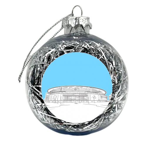 Emirates Stadium (Pale Blue Colour Pop) - xmas bauble by Adam Regester