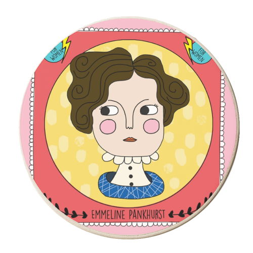 Emmeline Pankhurst Coster - personalised beer coaster by Nichola Cowdery