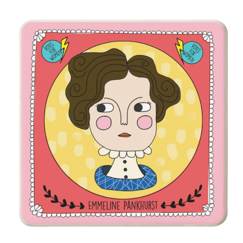 Emmeline Pankhurst Coster - personalised beer coaster by Nichola Cowdery