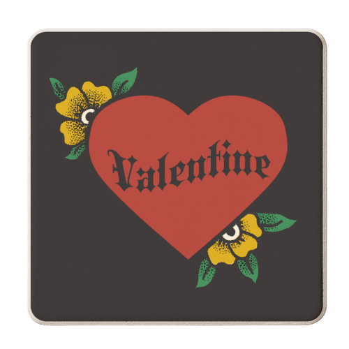 Emo Valentine - personalised beer coaster by The Queer Store