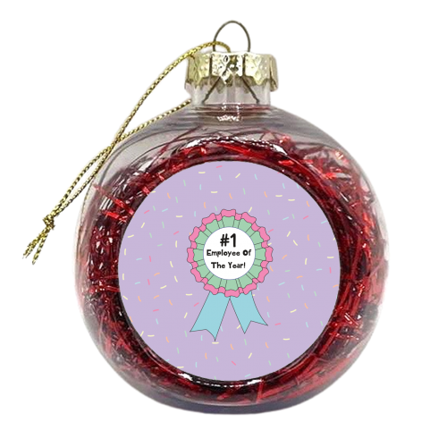 Employee Of The Year Novelty Gift - xmas bauble by Laura Lonsdale