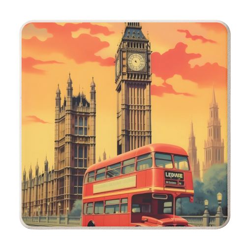England London Retro - personalised beer coaster by Kun Pact