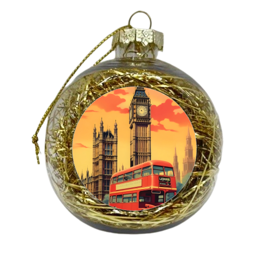 England London Retro - xmas bauble by Kun Pact
