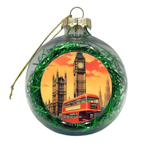 England London Retro - xmas bauble by Kun Pact