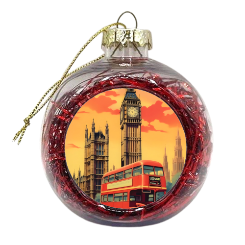 England London Retro - xmas bauble by Kun Pact