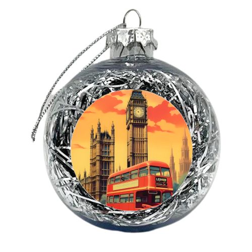 England London Retro - xmas bauble by Kun Pact