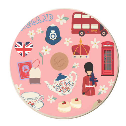 England - personalised beer coaster by Lilly Rose