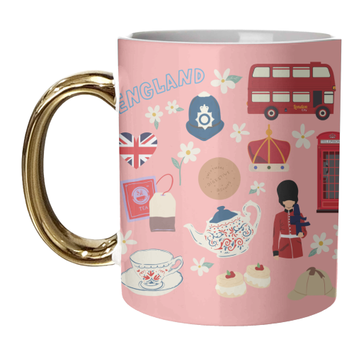 England - unique mug by Lilly Rose