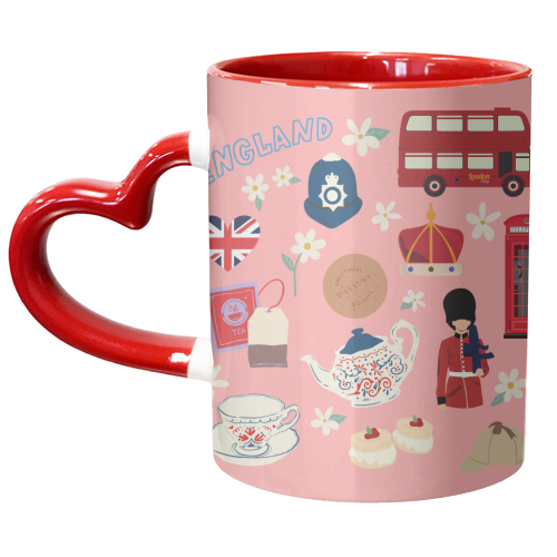 England - unique mug by Lilly Rose