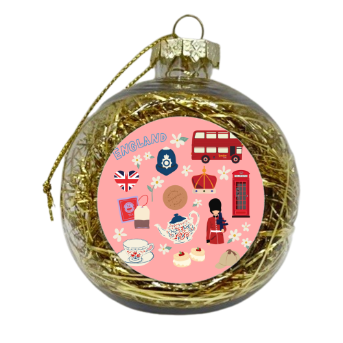 England - xmas bauble by Lilly Rose
