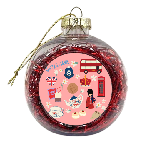 England - xmas bauble by Lilly Rose