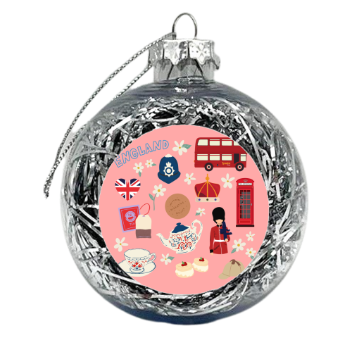 England - xmas bauble by Lilly Rose
