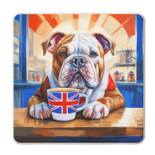 English Bulldog - personalised beer coaster by AP