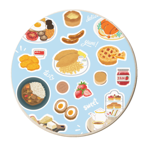 English Food - personalised beer coaster by Lilly Rose