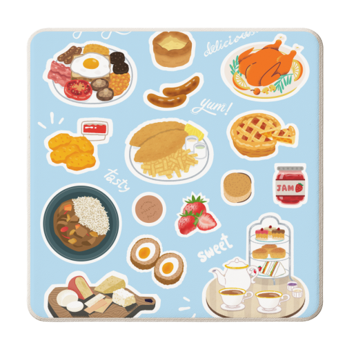 English Food - personalised beer coaster by Lilly Rose