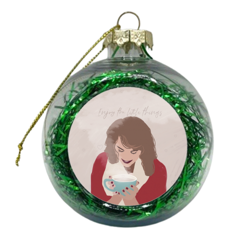 Enjoy the little things - xmas bauble by Giddy Kipper