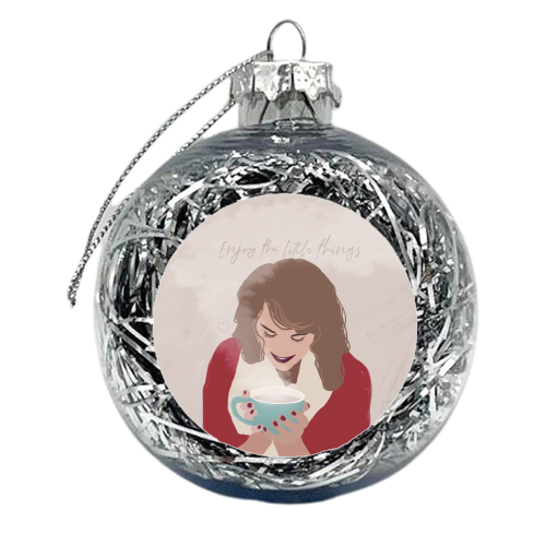 Enjoy the little things - xmas bauble by Giddy Kipper