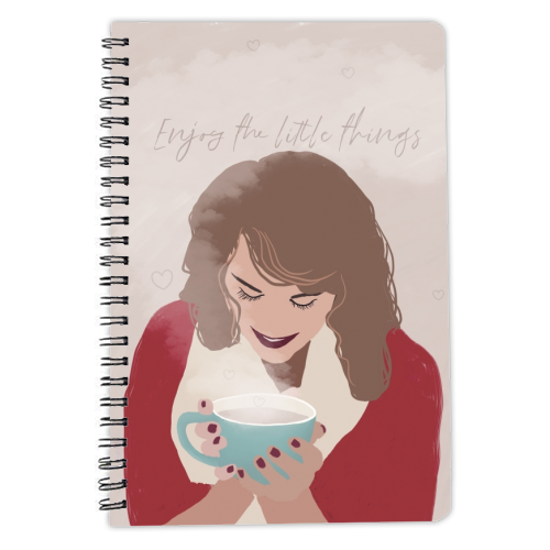 Enjoy the little things - personalised A4, A5, A6 notebook by Giddy Kipper