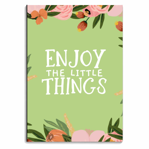 Enjoy The Little Things - personalised A4, A5, A6 notebook by Giddy Kipper