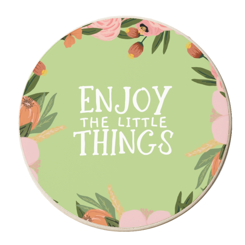 Enjoy The Little Things - personalised beer coaster by Giddy Kipper