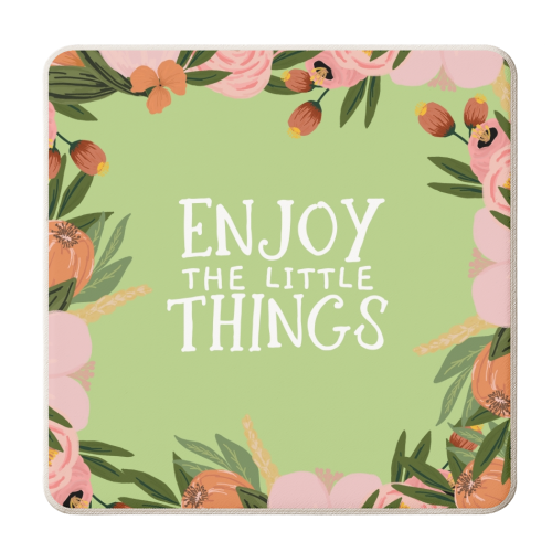 Enjoy The Little Things - personalised beer coaster by Giddy Kipper