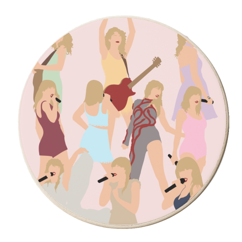 Eras mashup - personalised beer coaster by The Girl Next Draw