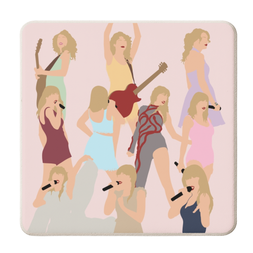 Eras mashup - personalised beer coaster by The Girl Next Draw