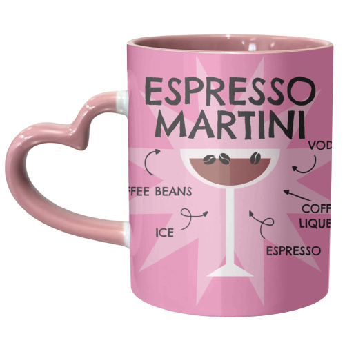 ESPRESSO MARTINI Cocktail Recipe Design - unique mug by AbiGoLucky