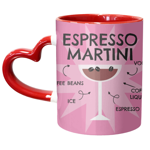 ESPRESSO MARTINI Cocktail Recipe Design - unique mug by AbiGoLucky