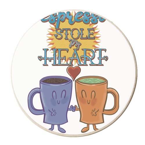 Espresso stole my heart - personalised beer coaster by ARTECCO