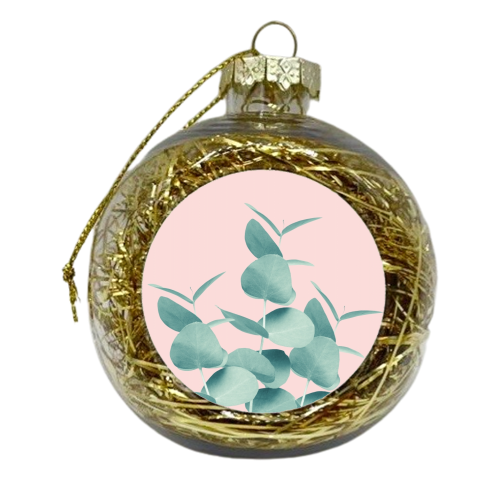 Eucalyptus Leaves Green Blush #1 #foliage #decor #art - xmas bauble by Anita Bella Jantz